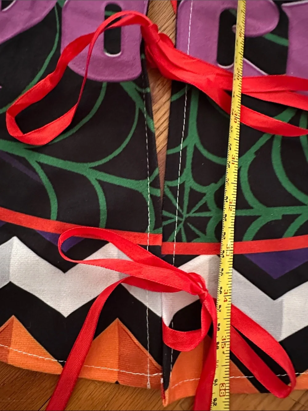 Hocus Pocus Halloween Tree Skirt 36”Circumference Black w/ Orange Purple Green